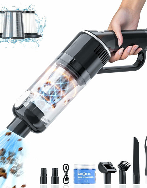 Load image into Gallery viewer, ALIOBC Car Vacuum Cleaner Cordless Handheld 9kpa Portable Black

