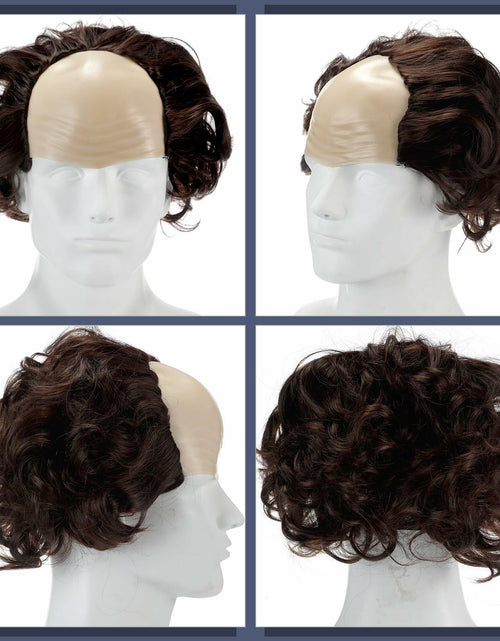 Load image into Gallery viewer, Yearntown Halloween Bald Man Costume Set Brown Wig Bald Cap Gloves One Size
