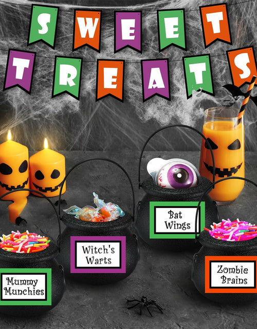 Load image into Gallery viewer, Meanplan Halloween Witch Party Favors Black Mini Cauldrons 2.8" 12pcs
