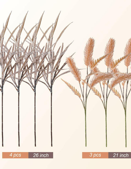 Load image into Gallery viewer, Ivydale 7 PCS Artificial Fall Stems 26in Orange Silk Leaves Flowers
