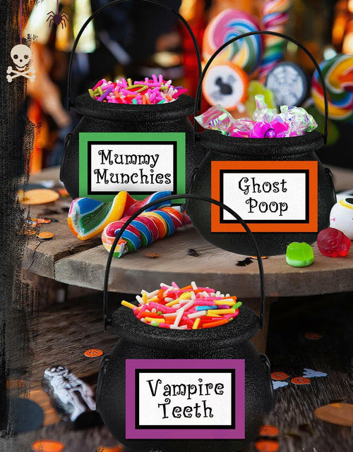 Load image into Gallery viewer, Meanplan Halloween Witch Party Favors Black Mini Cauldrons 2.8" 12pcs
