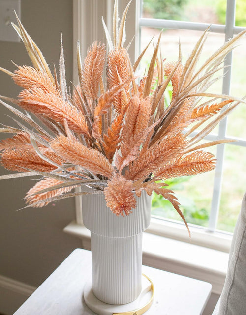 Load image into Gallery viewer, Ivydale 7 PCS Artificial Fall Stems 26in Orange Silk Leaves Flowers
