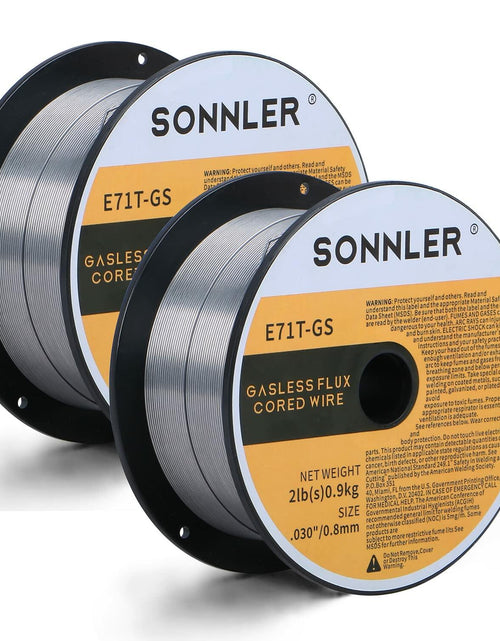 Load image into Gallery viewer, SONNLER Flux Core Welding Wire E71T-GS .030 0.8mm 2LB Carbon Steel
