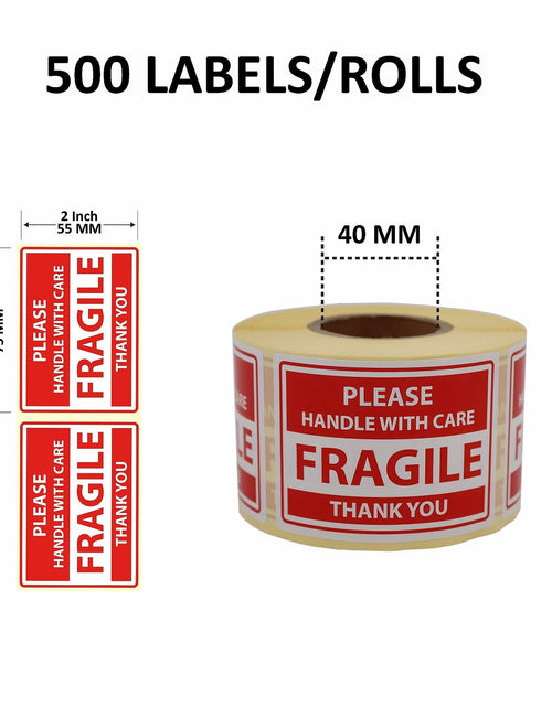 Load image into Gallery viewer, hazır etiketler Fragile Stickers 2x3 Inch Permanent Adhesive 500 Labels Roll
