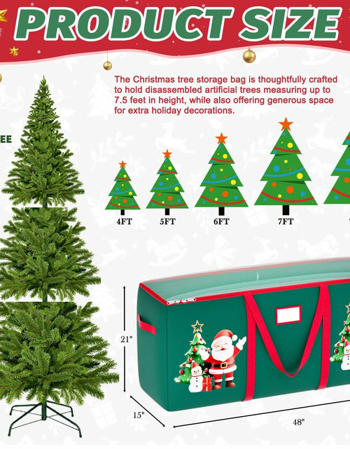 Load image into Gallery viewer, WUPIOS Christmas Tree Storage Bag 7.5FT Waterproof Green 1 Pack
