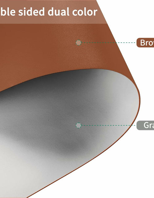 Load image into Gallery viewer, Zinkooat Leather Desk Mat 12x60 Inch 1.8mm Thick Brown+Gray
