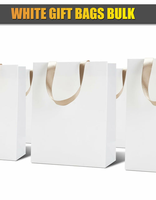 Load image into Gallery viewer, YUEYANG White Paper Gift Bags with Handles 8x4.25x10 inch 20Pcs
