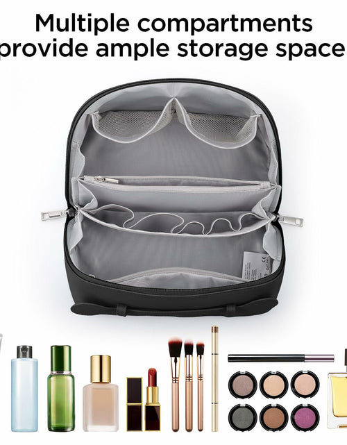 Load image into Gallery viewer, GAGAKU Large Travel Makeup Bag Waterproof Cosmetic Organizer Black
