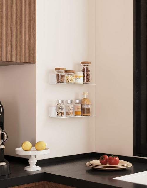 Load image into Gallery viewer, RRG 12 Inch Acrylic Floating Shelves 2 Pack Wall Mounted White
