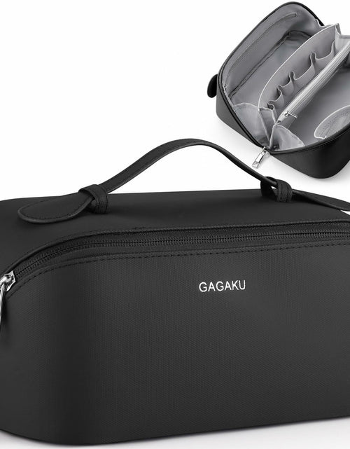 Load image into Gallery viewer, GAGAKU Large Travel Makeup Bag Waterproof Cosmetic Organizer Black
