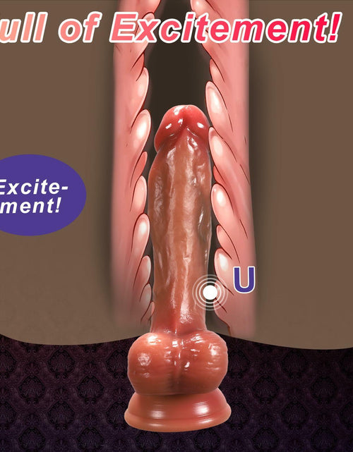 Load image into Gallery viewer, Ueegiig 6.3in Realistic Silicone Dildo Suction Cup Veined Textured
