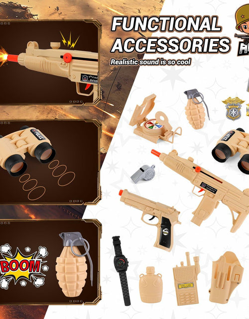 Load image into Gallery viewer, deAO Army Soldier Dress Up Costume Set with Helmet Yellow Size M

