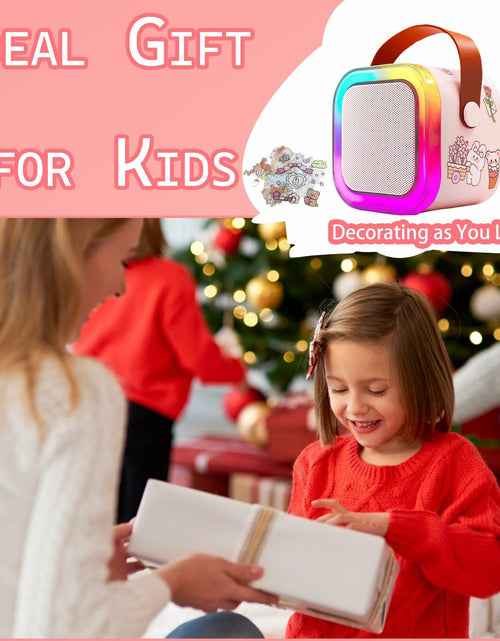 Load image into Gallery viewer, [Like New] KBG Mini Karaoke Machine Kids Bluetooth Speaker 2 Wireless Mics Black
