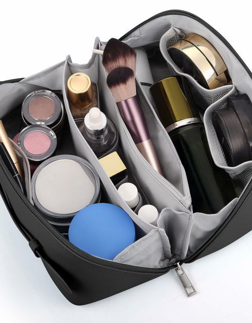 Load image into Gallery viewer, GAGAKU Large Travel Makeup Bag Waterproof Cosmetic Organizer Black
