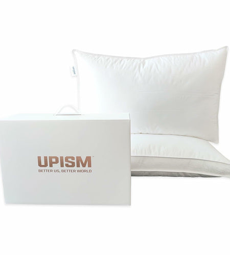 UPISM Premium Bed Pillows Queen Size Set of 2 Down Alternative White
