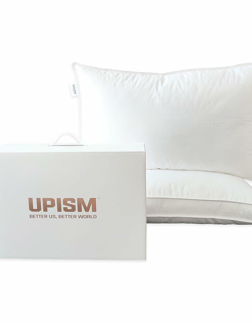 Load image into Gallery viewer, UPISM Premium Bed Pillows Queen Size Set of 2 Down Alternative White
