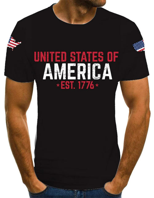 Load image into Gallery viewer, KYKU USA Flag T Shirt Men Patriotic 4th of July American 1776 Size 2XL
