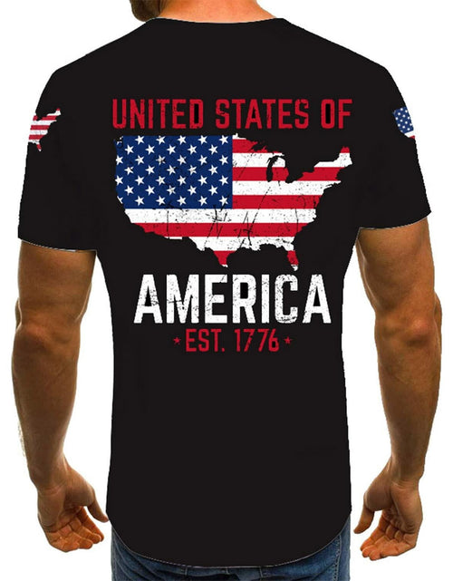 Load image into Gallery viewer, KYKU USA Flag T Shirt Men Patriotic 4th of July American 1776 Size 2XL
