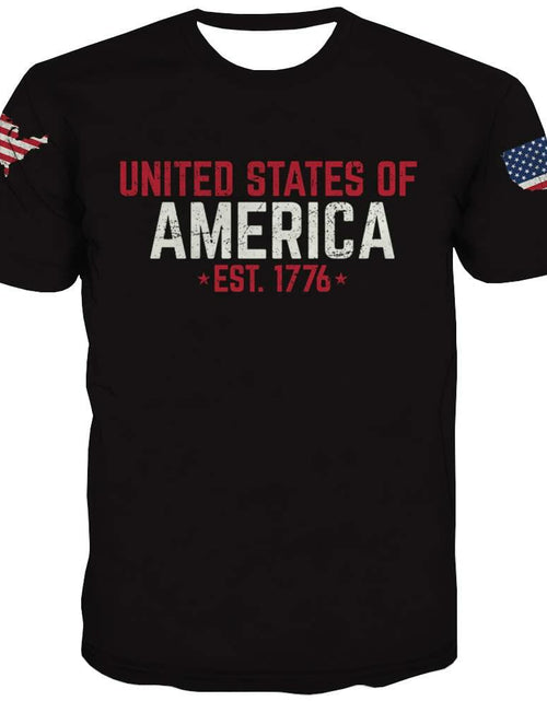 Load image into Gallery viewer, KYKU USA Flag T Shirt Men Patriotic 4th of July American 1776 Size 2XL
