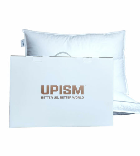 UPISM Premium Bed Pillows Queen Size Set of 2 Down Alternative White