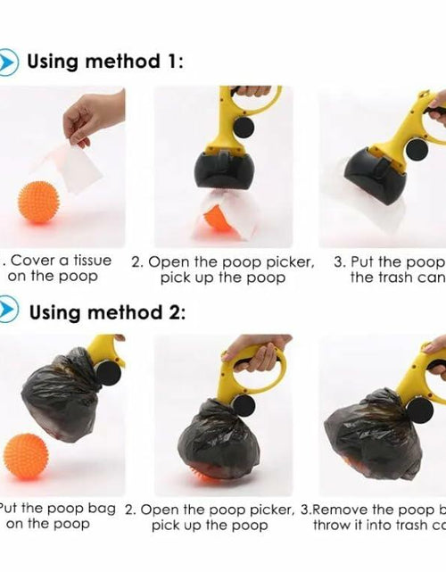 Load image into Gallery viewer, Dog Pooper Scooper Large Yellow/Black with Bag Holder and 5 Bag Rolls
