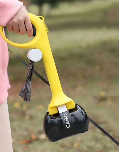 Load image into Gallery viewer, Dog Pooper Scooper Large Yellow/Black with Bag Holder and 5 Bag Rolls
