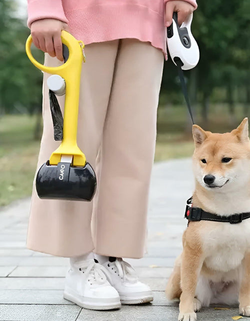 Load image into Gallery viewer, Dog Pooper Scooper Large Yellow/Black with Bag Holder and 5 Bag Rolls
