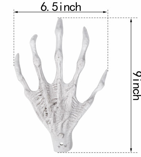 XONOR Halloween Witch Skeleton Hands 1 Pair Plastic Scary Decor
