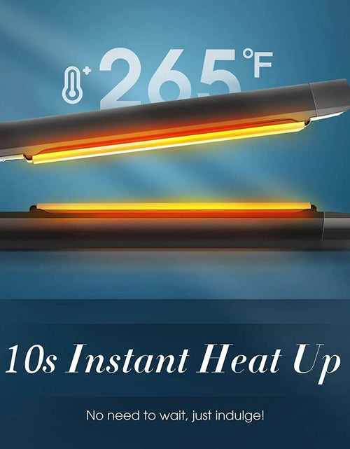 Load image into Gallery viewer, Generic Negative Ion Flat Iron Hair Straightener Curler Ceramic Plates Black 1in

