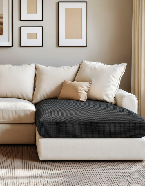 Load image into Gallery viewer, Hokway Stretch Chaise Cover Reversible Sofa Cushion Protector Black
