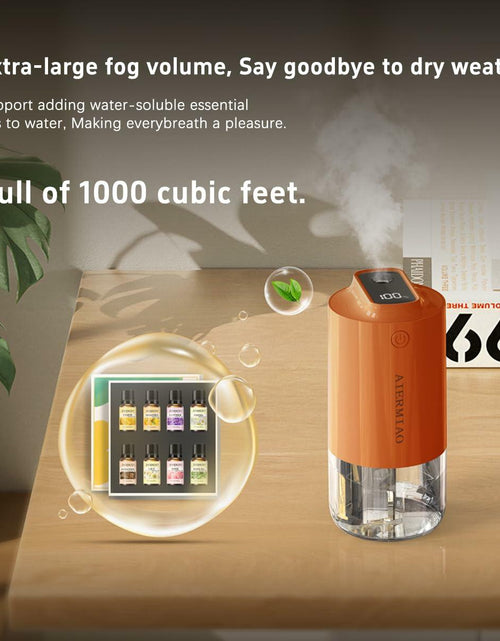 Load image into Gallery viewer, AIERMIAO Car Diffuser Rechargeable USB LED Cold Mist Aromatherapy Orange
