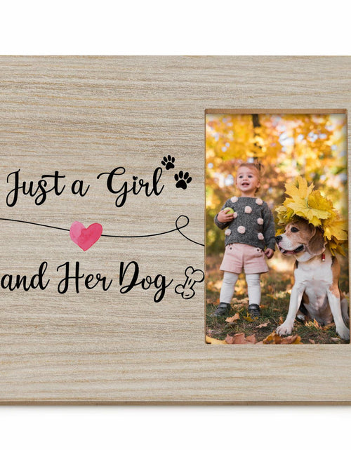 Load image into Gallery viewer, DIENADFX Dog Memorial Picture Frame Wood Tabletop 4x6 Inch Photo Frame
