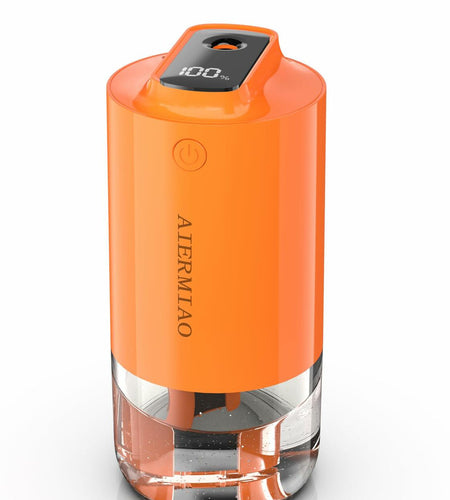 AIERMIAO Car Diffuser Rechargeable USB LED Cold Mist Aromatherapy Orange