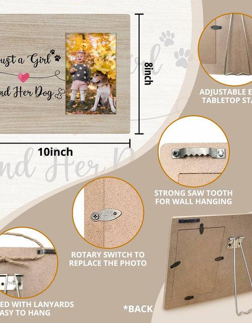 Load image into Gallery viewer, DIENADFX Dog Memorial Picture Frame Wood Tabletop 4x6 Inch Photo Frame

