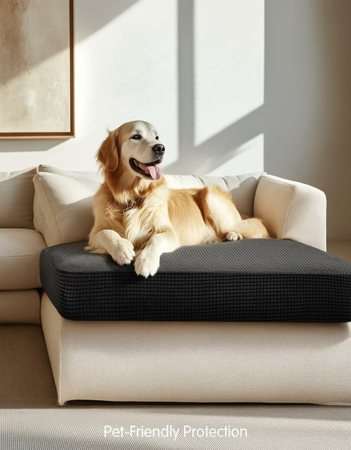 Load image into Gallery viewer, Hokway Stretch Chaise Cover Reversible Sofa Cushion Protector Black
