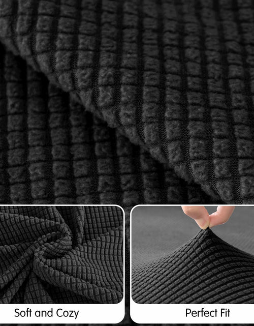 Load image into Gallery viewer, Hokway Stretch Chaise Cover Reversible Sofa Cushion Protector Black
