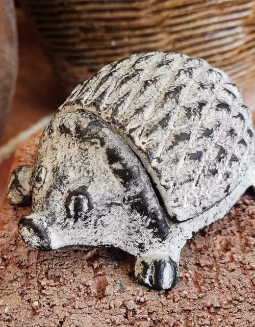 Load image into Gallery viewer, BSTWISH Iron Hedgehog Key Hider Outdoor Garden Decoration Gray
