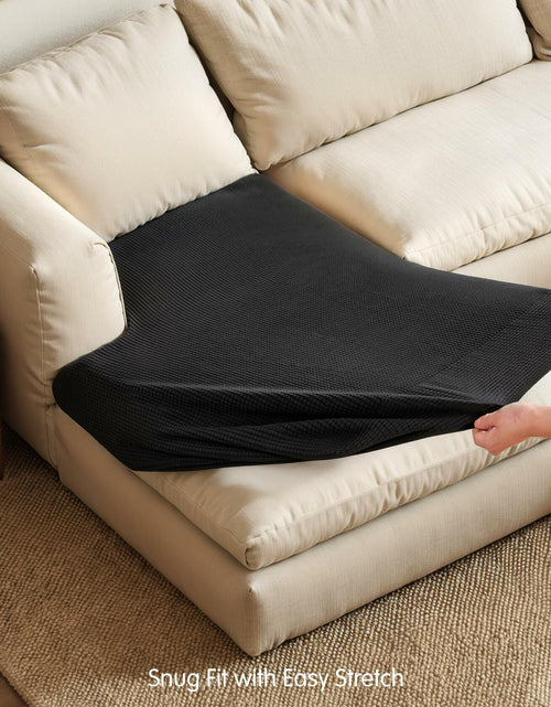Load image into Gallery viewer, Hokway Stretch Chaise Cover Reversible Sofa Cushion Protector Black
