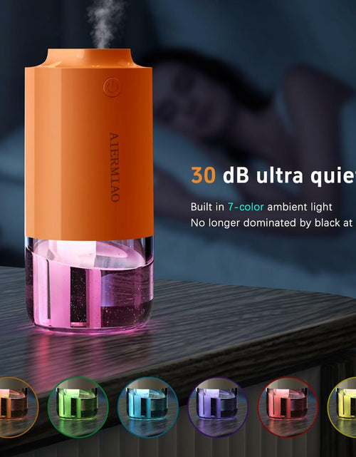 Load image into Gallery viewer, AIERMIAO Car Diffuser Rechargeable USB LED Cold Mist Aromatherapy Orange
