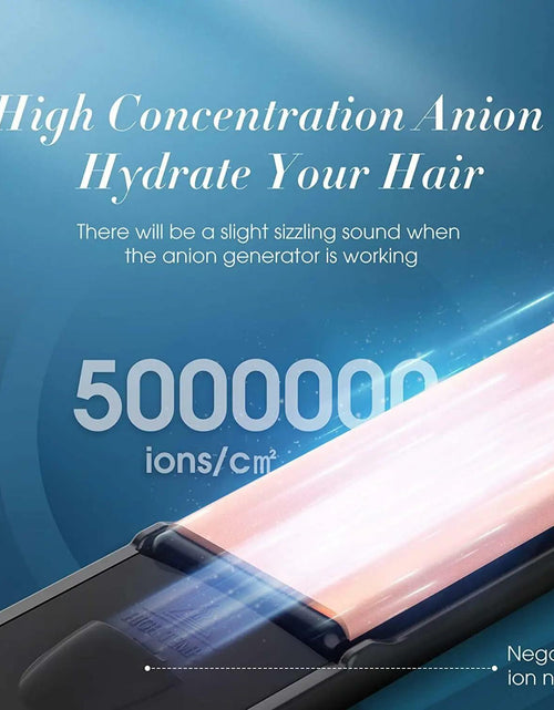 Load image into Gallery viewer, Generic Negative Ion Flat Iron Hair Straightener Curler Ceramic Plates Black 1in
