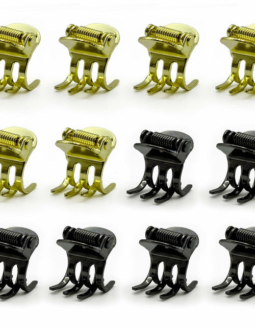 Load image into Gallery viewer, EleOnate Gold Bow Hair Claw Clip Medium Metal Pearls for Women

