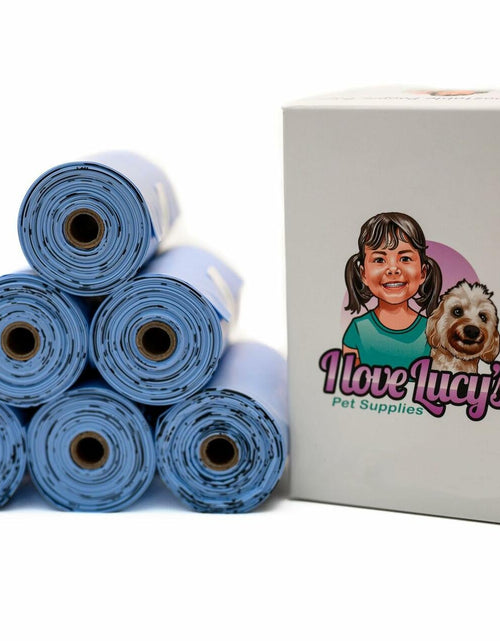 Load image into Gallery viewer, Generic Dog Poop Waste Bags Biobased Sky Blue 9x13in 90 Bags 6 Rolls
