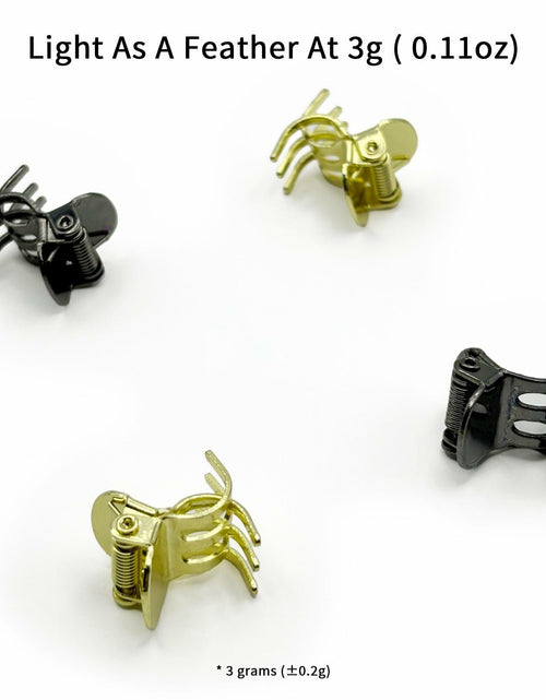 Load image into Gallery viewer, EleOnate Gold Bow Hair Claw Clip Medium Metal Pearls for Women
