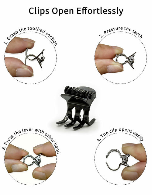 Load image into Gallery viewer, EleOnate Gold Bow Hair Claw Clip Medium Metal Pearls for Women
