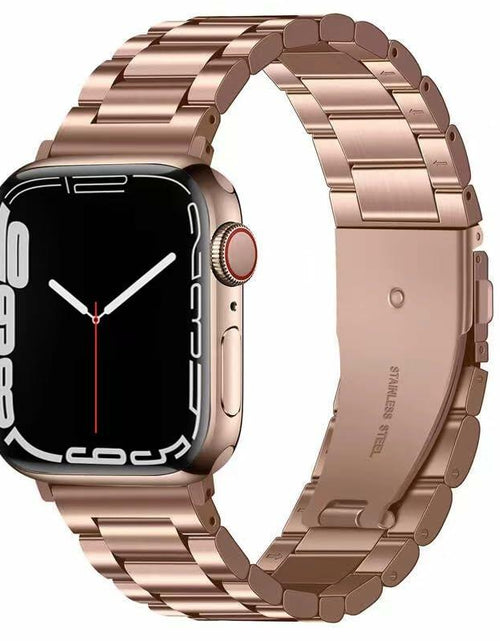 Load image into Gallery viewer, Mugczih Apple Watch Band Stainless Steel Metal Strap Silver Size 42/44/45mm
