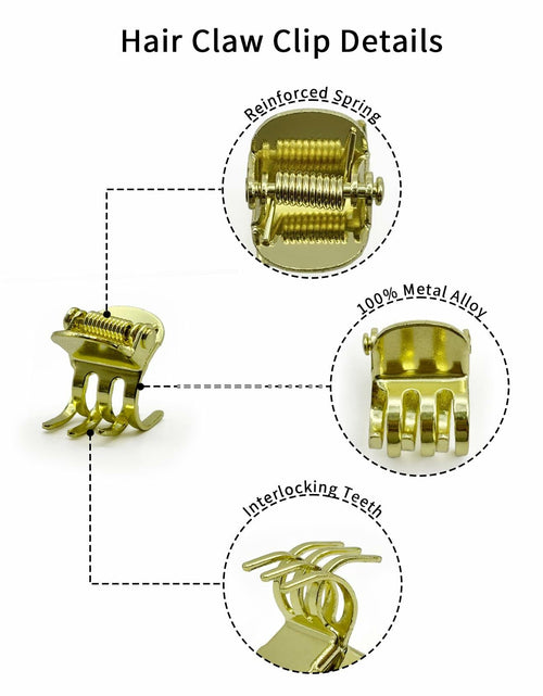 Load image into Gallery viewer, EleOnate Gold Bow Hair Claw Clip Medium Metal Pearls for Women
