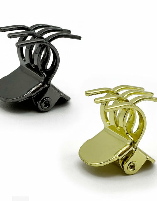 Load image into Gallery viewer, EleOnate Gold Bow Hair Claw Clip Medium Metal Pearls for Women

