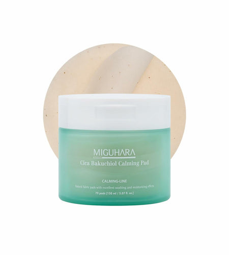 best by 02/2027 MIGUHARA Cica Bakuchiol Calming Pad Korean Skincare Toner Pad 70