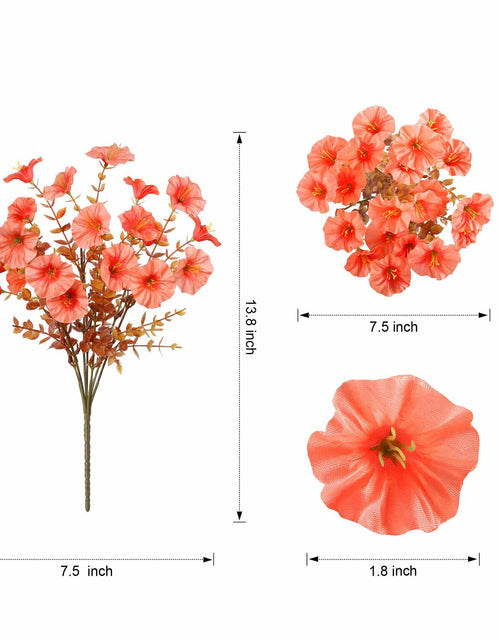 Load image into Gallery viewer, HyeFlora Artificial Mums Fall Flowers 12 Bundles Silk Morning Glory Mix 15in

