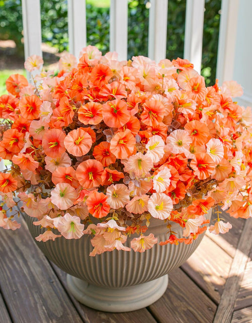 Load image into Gallery viewer, HyeFlora Artificial Mums Fall Flowers 12 Bundles Silk Morning Glory Mix 15in
